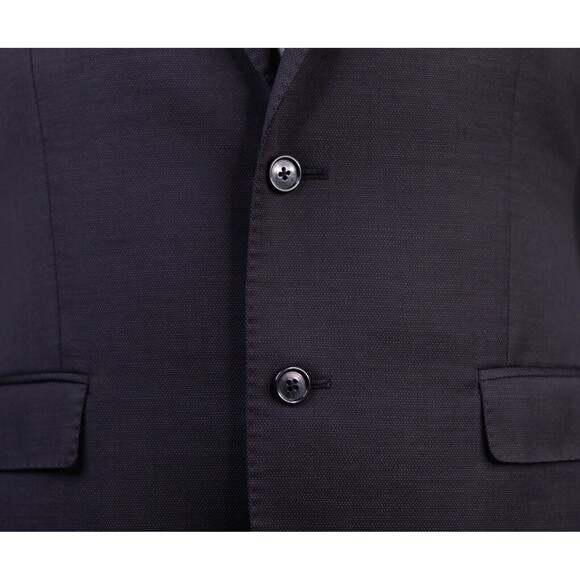 Calvin Klein 40R Black Solid Wool Two Button Sport Coat Blazer Jacket **MINT** - Picture 7 of 12